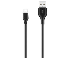 XO kabelis NB103 USB - microUSB 1,0 m 2,1A juodos spalvos