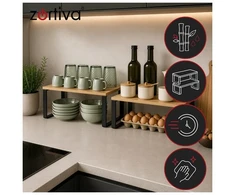 Xtrobb Zortiva bambukinių virtuvės lentynų rinkinys, 2 vnt.
