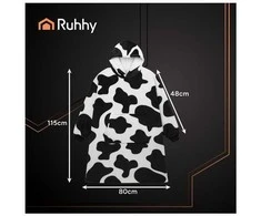 XXL sweatshirt - juodas and baltas blanket Ruhhy 26538