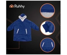 XXL sweatshirt - navy mėlynas blanket Ruhhy 26147
