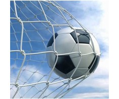 Futbolo vartų tinklas Netex 1,80x1,20x0,5x0,7m PP3mm (2vnt)