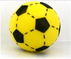 Hot Sports Foam ball 20 cm, yellow - juodas