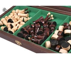 Provechess Šachmatai ir šaškės Small 350x175x45mm, karalius 60mm