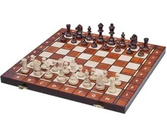 Provechess Šaškės, šachmatai, nardai (komplektas) 350x175x50mm, karalius 70mm