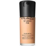 Matinis makiažo pagrindas MAC Studio Fix Fluid SPF 15 24HR Matte Foundation + Oil Control, spalva: NW20, 30 ml