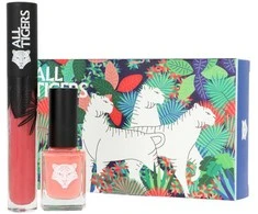 „Set All Tigers“: natūralūs ir veganiški skysti lūpų dažai „683 Make Your Mark“, 8 ml + natūralūs ir veganiški veganiški nagų lakai „196 Take Your Chance“, 11 ml