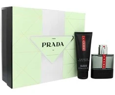 Prada rinkinys: Luna Rossa Carbon tualetinis vanduo vyrams, 50 ml + Luna Rossa Carbon atgaivintas dušo želė kūnui, 75 ml
