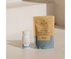 Grasole HAWAIIAN SPIRULINA &amp; CHLORELLA, supermaisto mišinys, 90 g.