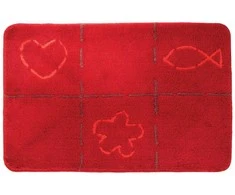Neslystantis vonios kilimėlis Sealskin Tack, 90 x 60 cm, raudonas