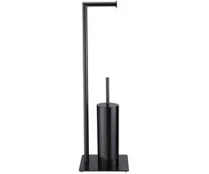 Pastatomas tualeto šepetys su WC popieriaus laikikliu Sealskin Tube, juodas