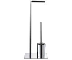 Pastatomas tualeto šepetys su WC popieriaus laikikliu Sealskin Tube, chromas
