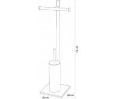 Pastatomas tualeto šepetys su WC popieriaus laikikliu Sealskin Tube, chromas