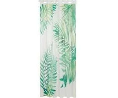 Vonios dušo užuolaida Sealskin Leaves, žalia (180x200)