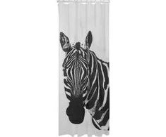 Vonios dušo užuolaida Sealskin Zebra, juoda/balta(180x200)