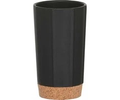 Vonios stiklinė Sealskin Cork, juoda, pastatoma