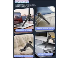 4 in 1 įkraunamas rankinis nešiojamas 120 W dulkių siurblys ir pūstuvas automobiliui, namams ir biurui, Happy People HPS-22