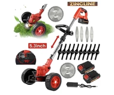 Akumuliatorinis 2x48 V trimeris su ratukais, įkrovikliu ir priedais Zincline ZN-6505