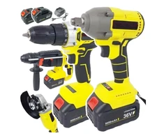 Akumuliatorinių įrankių komplektas Happy people HP-GS Elite Tools X7 4in1, 1600 W, 320 Nm