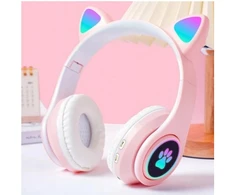 Bluetooth Ausinės Cat Ears LED šviečiančios ausitės Happy people Q-04