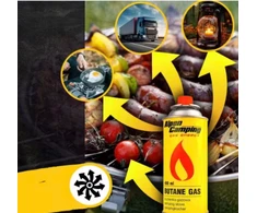Butano dujų balionėliai 8x400ml Happy People HPS-34
