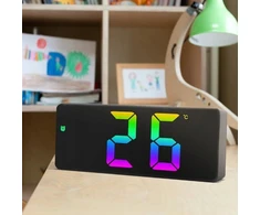 Elektroninis LED laikrodis, Žadintuvas, Led išmanus pastatomas laikrodis Happy people HP-GS