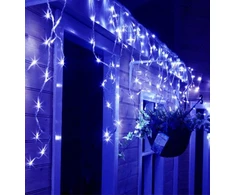 Happy People 200 LED 8 metrai lempučių lauko girlianda varvekliai su baltu laidu, šaltai baltos spalvos flash KK-1