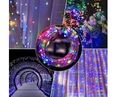 Happy people DU-08 šventinė LED lempučių užuolaida, 3x3m., įvairių spalvų