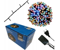 Happy People Kalėdinės lemputės 200 led Kalėdinė girlianda Led 200, 13.5 metrai Įvairių spalvų K-17