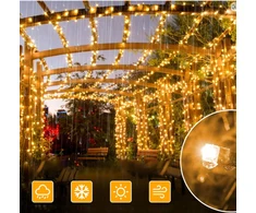 Happy People Lauko Kalėdinė girlianda 100 Led, 8 metrai Šiltai baltos spalvos Flash K-2