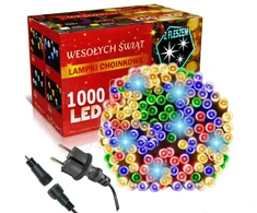 Happy People Lauko Kalėdinė girlianda 1000 Led, 65 metrai Įvairių spalvų Flash K-24