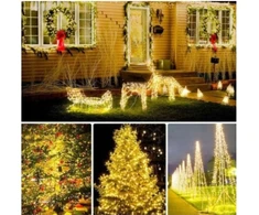 Happy People Lauko Kalėdinė girlianda 1000 Led, 65 metrai Šiltai baltos spalvos Flash K-10