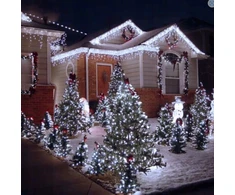 Happy People Lauko Kalėdinė girlianda 1000 Led, 65 metrai Šaltai baltos spalvos Flash K-34