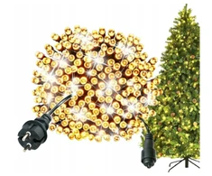 Happy People Lauko Kalėdinė girlianda 1000 Led, 65 metrai Šiltai baltos spalvos Flash K-10