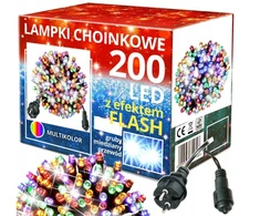 Happy People Lauko Kalėdinė girlianda 200 Led, 15 metrai Įvairių spalvų Flash K-18