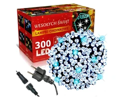 Happy People Lauko Kalėdinė girlianda 300 Led, 21 metrai Šiltai baltos spalvos Flash K-30
