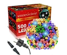 Happy People Lauko Kalėdinė girlianda 500 Led, 35 metrai Įvairių spalvų Flash K-22