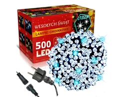 Happy People Lauko Kalėdinė girlianda 500 Led, 35 metrai Šaltai baltos spalvos Flash K-32