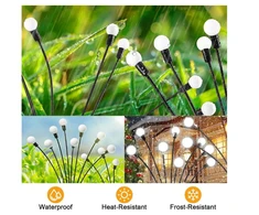 Happy People Sodo šviestuvai su saulės baterija 2 LED žibintų su 8 burbulais