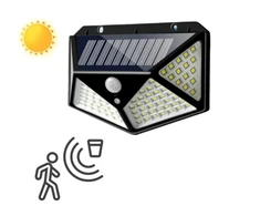 Happy People SS-01 Šviestuvas su saulės baterija ir judesio daviklių 100 LED, 600 Lm