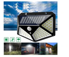Happy People SS-01 Šviestuvas su saulės baterija ir judesio daviklių 100 LED, 600 Lm