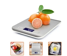 Happy people Virtuvinės svarstyklės 10 kg skaitmeninės virtuvės svarstyklės LCD ekranas nerūdijančio plieno elektroninės svarstyklės