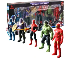 Keršytojų herojų figūrėlės- AVENGERS SPIDERMAN, HULK, IRON MAN, THANOS, Happy people