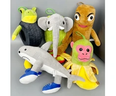 TUNG TUNG TUNG SAHUR pliušinis žaisas BRAINROT - Chimpanzini Bananini 22cm, Happy people PP-03