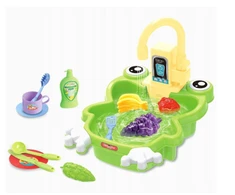 Vaikiška kriauklė su tekančiu vandeniu frog, varlytė Happy People