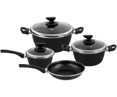 Riposo 7 dalių puodų ir keptuvių rinkinys Fit, juodas