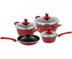 Riposo 7 dalių puodų ir keptuvių rinkinys Fit, red