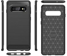 Riposo Dėklas „CARBON'' įvairiems telefonų modeliams, juodas XIAOMI REDMI 8