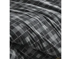 Riposo FLANELĖS patalynės komplektas ASK Juodas 200x200 cm