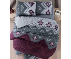 Riposo FLANELĖS patalynės komplektas FREYA BORDEAUX 200x200 cm