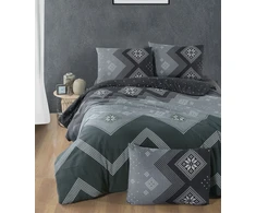 Riposo FLANELĖS patalynės komplektas FREYE OLIVE 200x220 cm